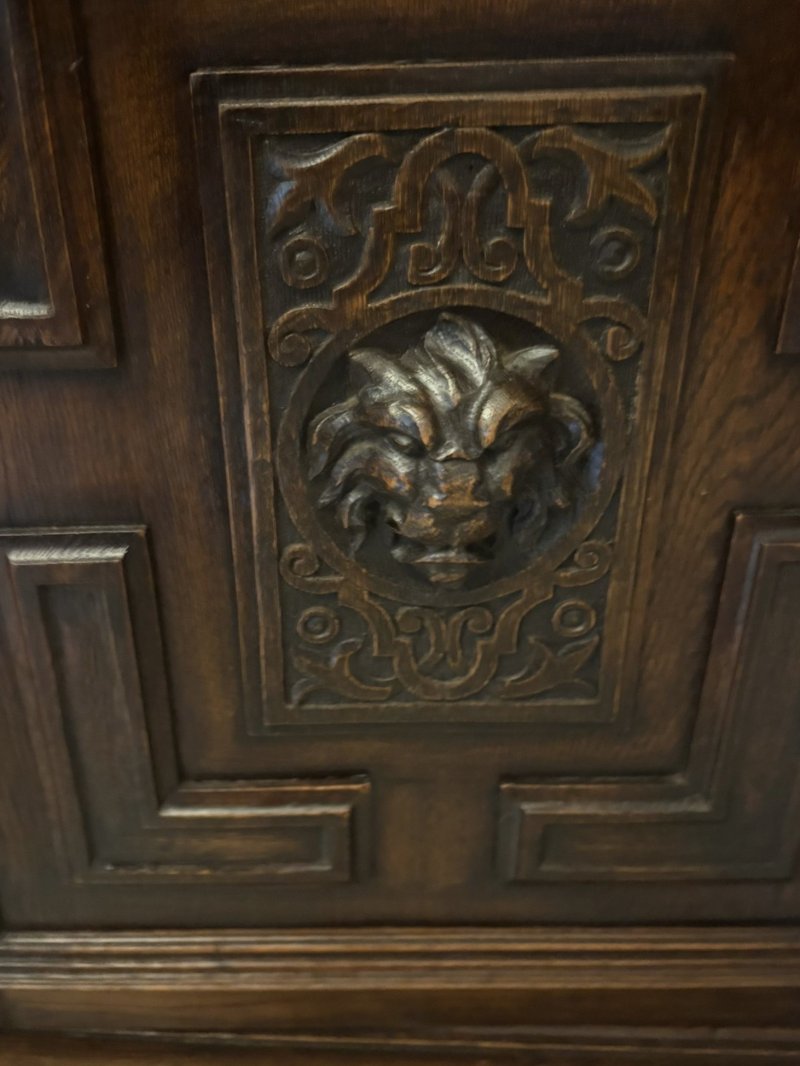 Impressive Quality Antique Carved Oak Sideboard